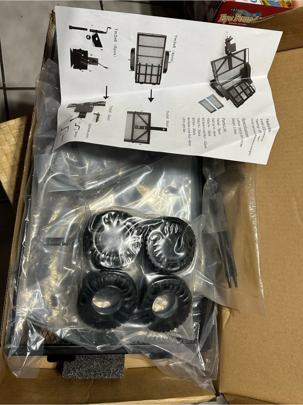 Black VR/AR Accessory Mount & Wheel Kit - Compatible Headset Stand